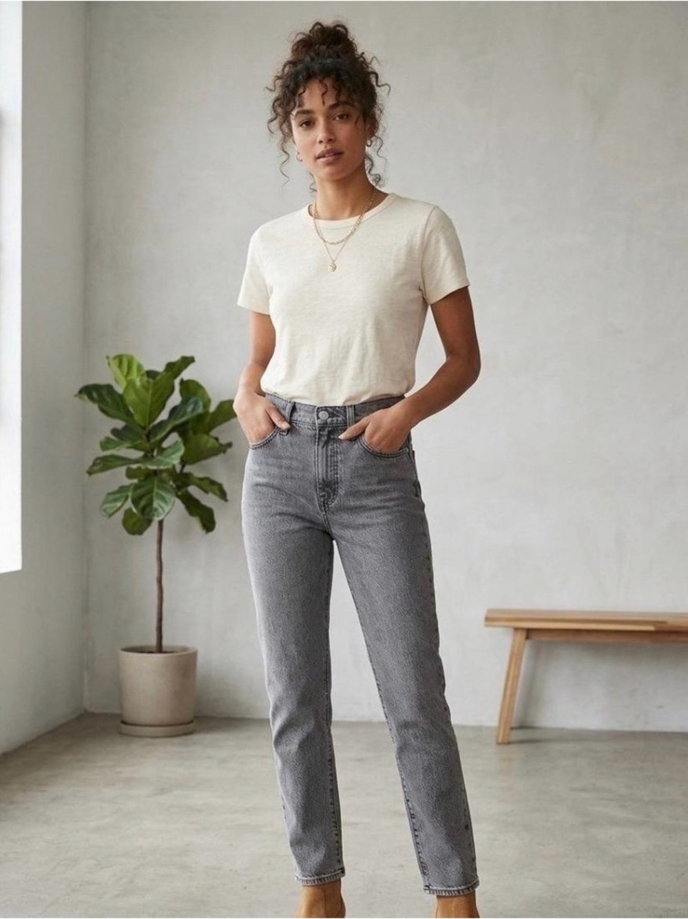 Madewell High-Rise Perfect Vintage Jeans Grey